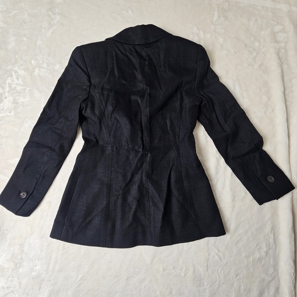 Vintage Escada blazer jacket Women's Black size EU 34 XS  2 Button Lattice - Picture 2 of 11
